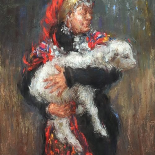 edd7c00e-ipsita_mountaingirl_12x16inch_paastel-scaled-1